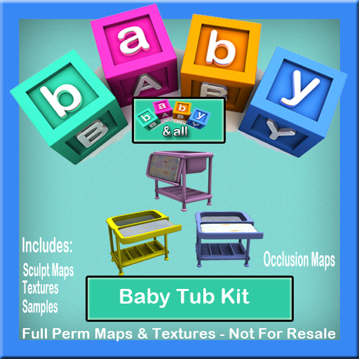 Second Life Marketplace B&A Baby Tub Sculpt Kit